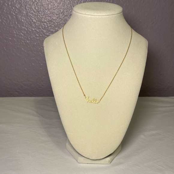 Jewelry - Women's Jewelry Dainty Gold Plated Hello Charmed Necklace New Without Tags